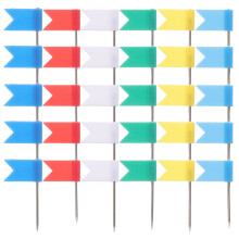 100 diy stecknadeln mit farbigen flaggen für pinnwände