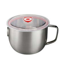 1 instant nudelschüssel mit deckel silber