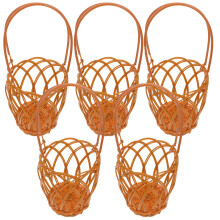 5er-pack weinfaschenkorb aus kunststoff-imitat, rattanoptik