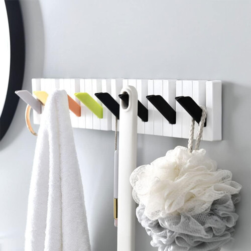Piano Hook Hidden Foldable Four-Grid Hook For Key And Hat Storage Folding Hat Hook 1