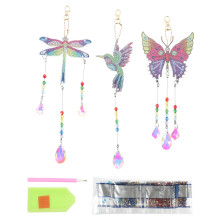 1 Set Diamantkunst Diy Windspielanhänger Lichtfänger Hängedekoration