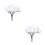 2 kunststoff mini-bäume schneeflockenbaum für modellbau 5