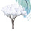 2 kunststoff mini-bäume schneeflockenbaum für modellbau 9