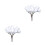 2 kunststoff mini-bäume schneeflockenbaum für modellbau 3