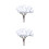 2 kunststoff mini-bäume schneeflockenbaum für modellbau 7