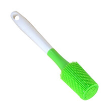 silikon-bürste mit langem griff für flaschen, gläser, trinkflaschen (grün)