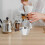 Walnut Handle Espresso Messbecher Mit Ausguss 5