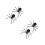 4 Halloween Spinne Aus Obsidian Kugel Legierung 6