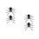 4 Halloween Spinne Aus Obsidian Kugel Legierung 5