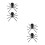 4 Halloween Spinne Aus Obsidian Kugel Legierung 4