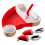 1 set silikon weihnachtsmannmütze form mit gabel löffel 9