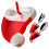 1 set silikon weihnachtsmannmütze form mit gabel löffel 11