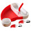 1 set silikon weihnachtsmannmütze form mit gabel löffel 5