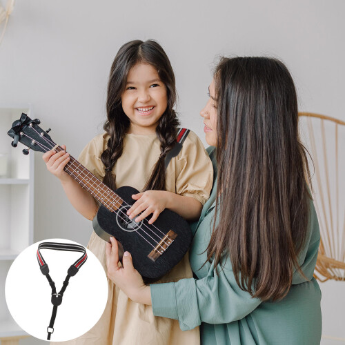 correa ajustable para ukelele sin perforación, accesorio de hombro 2