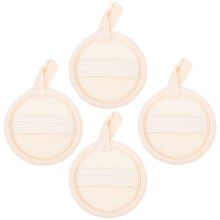 4 unidades esponja desmaquilladora facial redonda de loofah para mujer