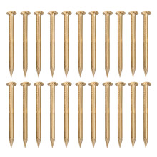100 uds. clavos latón 18 mm cabeza redonda para muebles y manualidades