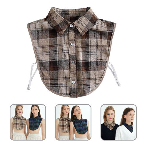 media con cuello falso desmontable para mujer 2