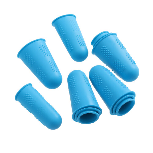 funda silicona dedos protector guante azul 12 uds