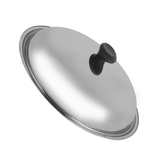 Stainless Steel Pan Cover Round Pot Lid Kitchen Accessory Silver