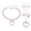 collar con colgante corazón, y s rosa 4