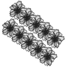 10Pcs Creative Black Lace Flower Sewing Accessories Embroidery Patches