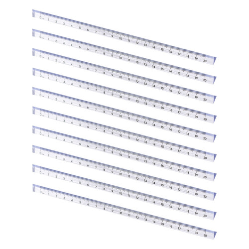 plástica transparente triangular, 10 , para dibujo y escuela 1