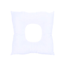 almohada blanca cuadrada para masaje facial y spa, cojín reposacabezas