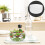 de vidrio transparente 550 ml para ensaladas, y postres 6
