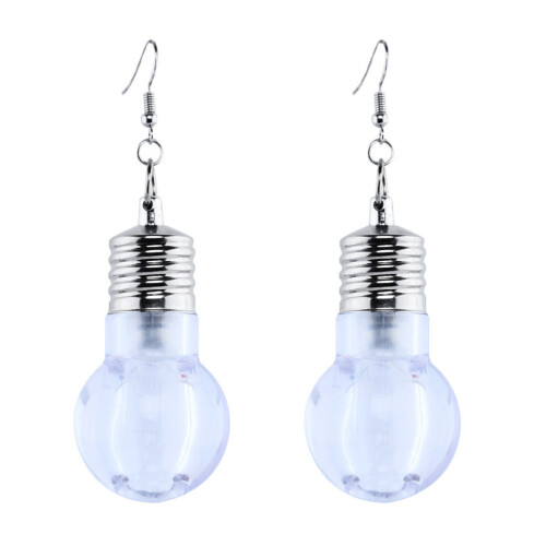par de pendientes navideños con led parpadeante para y