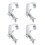4 pinces en aluminium pour projecteur PAR, truss DJ 5