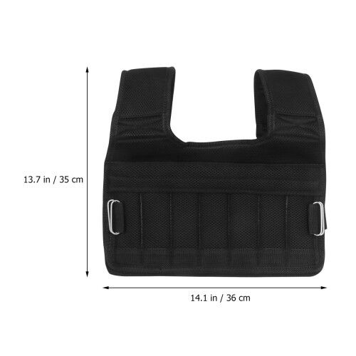 gilet de musculation lesté noir pour course entraînement 1