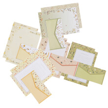 5 Ensembles 45 Pièces À Lettre Et Enveloppe Fleurs Écritoire
