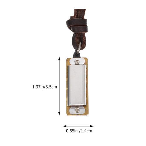2 colliers en forme d'harmonica vintage avec pendentifs miniatures 2
