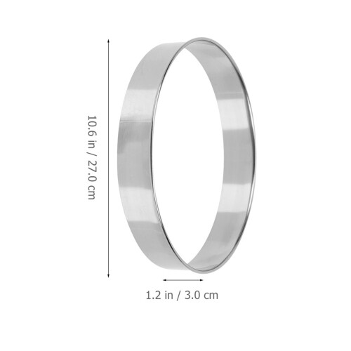 Stainless Steel Dessert Rings Silver 1pack 1