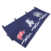 1Set Blue Decorative Polyester Feng Shui Curtain for Restaurant Door