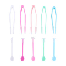 5 paires pinces et bâtonnets aspirants pour lentilles, 5 couleurs