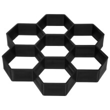 moule plastique noir pour brique hexagonale et carrelage sol ciment