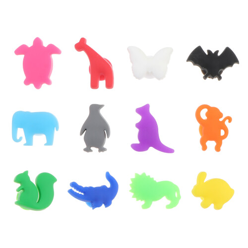 12 marqueurs verre vin silicone animaux identification 2