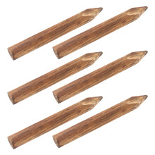 6 piquets bois 30 cm pour clôture jardin, pelouse, terrasse ou massif