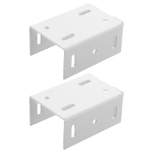 2 Pcs Wood Fence Mounting Brackets Heavy Duty Railing White