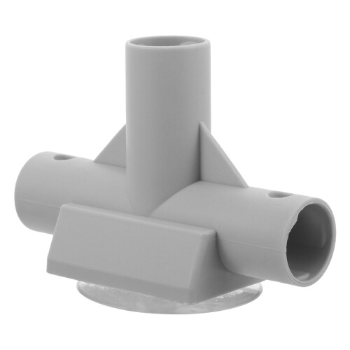 t shaped 3 way plastic pipe connector with silicone suction cup