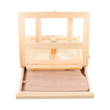 1pc Desktop Easel with Drawer Wooden Foldable Painting Stand