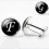 glass cuff link sleeve button round f letter pattern for men 2