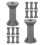15pcs Wooden Thread Spools Empty Bobbins for Sewing Yarn Weaving 10