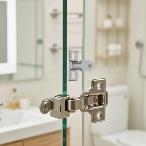 Zehuanyu  Door Pivot Hinges Heavy Duty Adjustable Bin Activity Silver 2