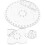 3pcs acrylic stencils for diy keychain pattern templates 1