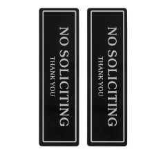 2pcs self-adhesive acrylic no soliciting signs for door or office use