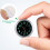 Round Car Clock Accessories Silver Electroplated Steel 1pcs 6