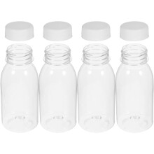 Gymnture 10pcs 250ml Small Clear Bottles With Lids For Syrup