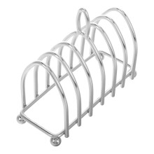 Stainless Steel 6 Slice Toast Rack With Ball Feet And Loop Handle